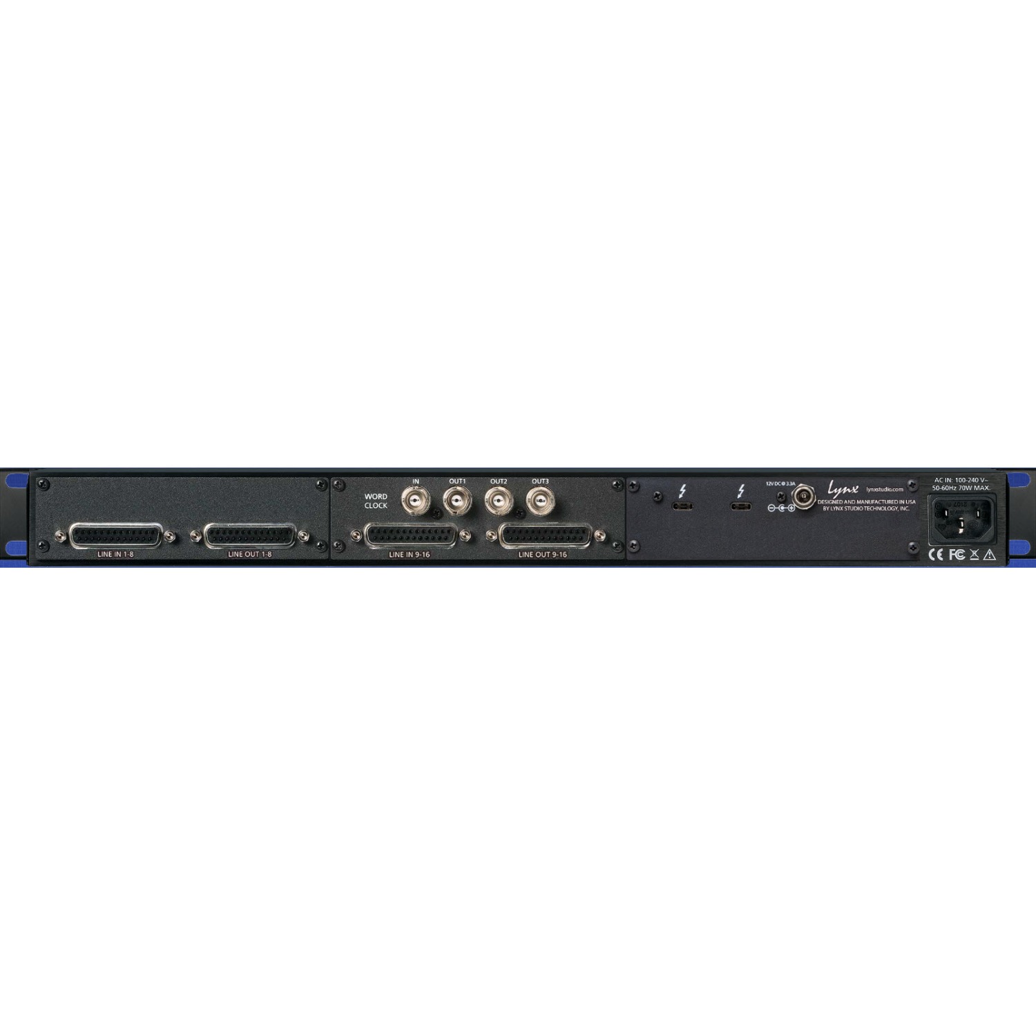 Lynx Aurora (n) 16-TB3 16-channel AD/DA Converter with Thunderbolt 3