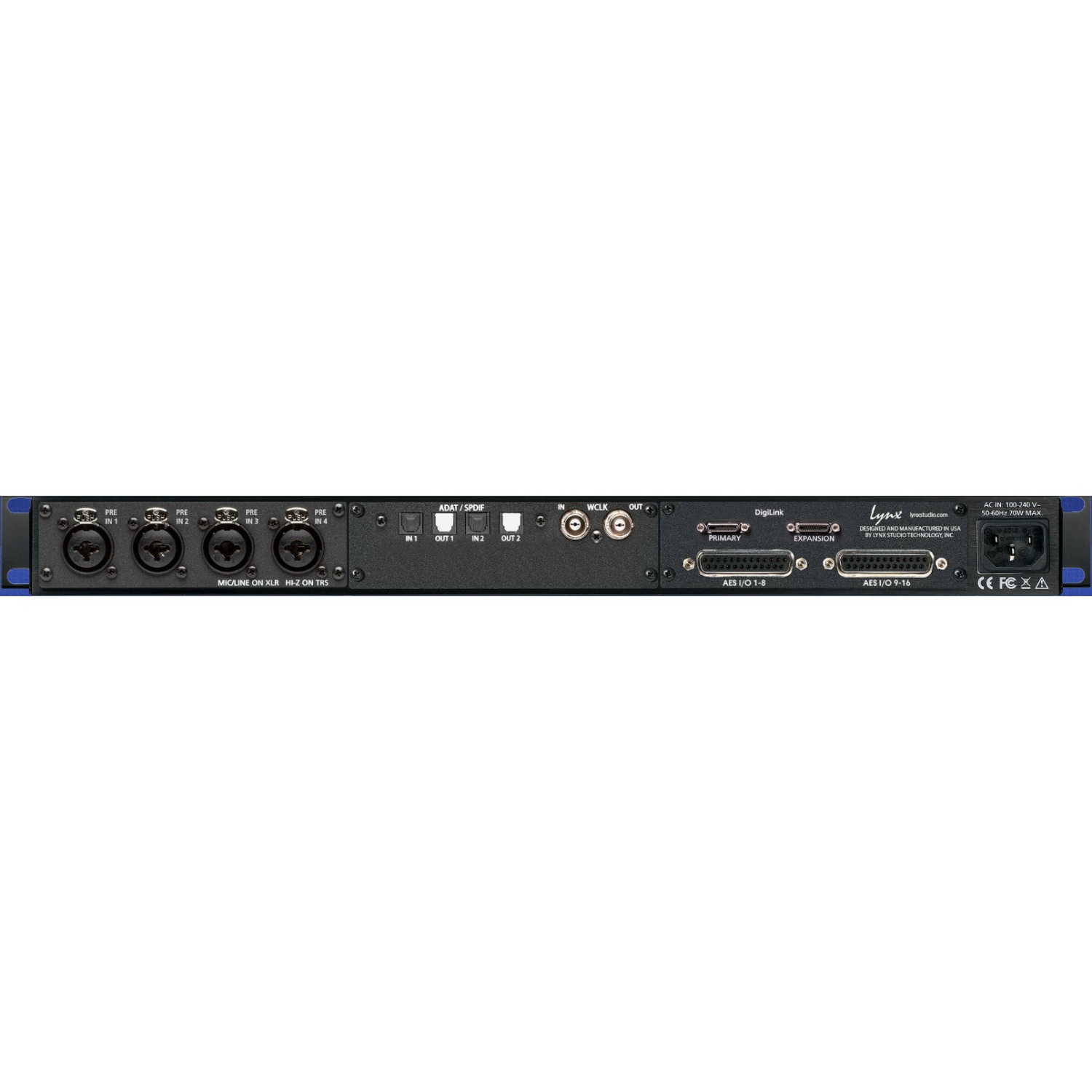 Lynx Aurora (n) 16-HD2 16-channel Converter with LM-PRE4, AES, ADAT, and HDX Interface - No Line I/O