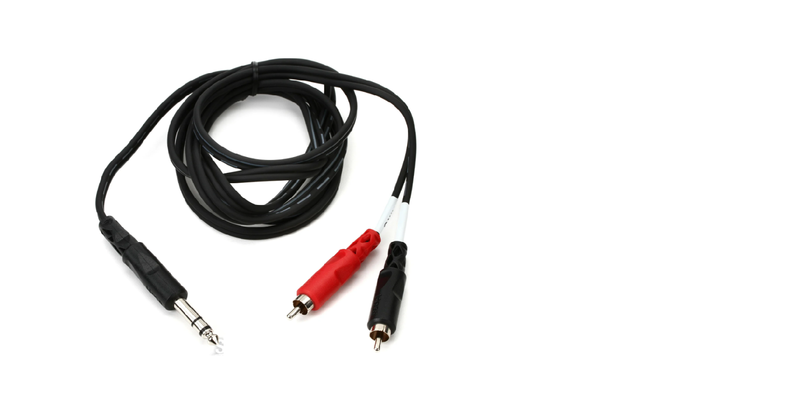 Hosa TRS-202 Insert Cable - 1/4 inch TRS Male to Dual RCA Male - 6 foot