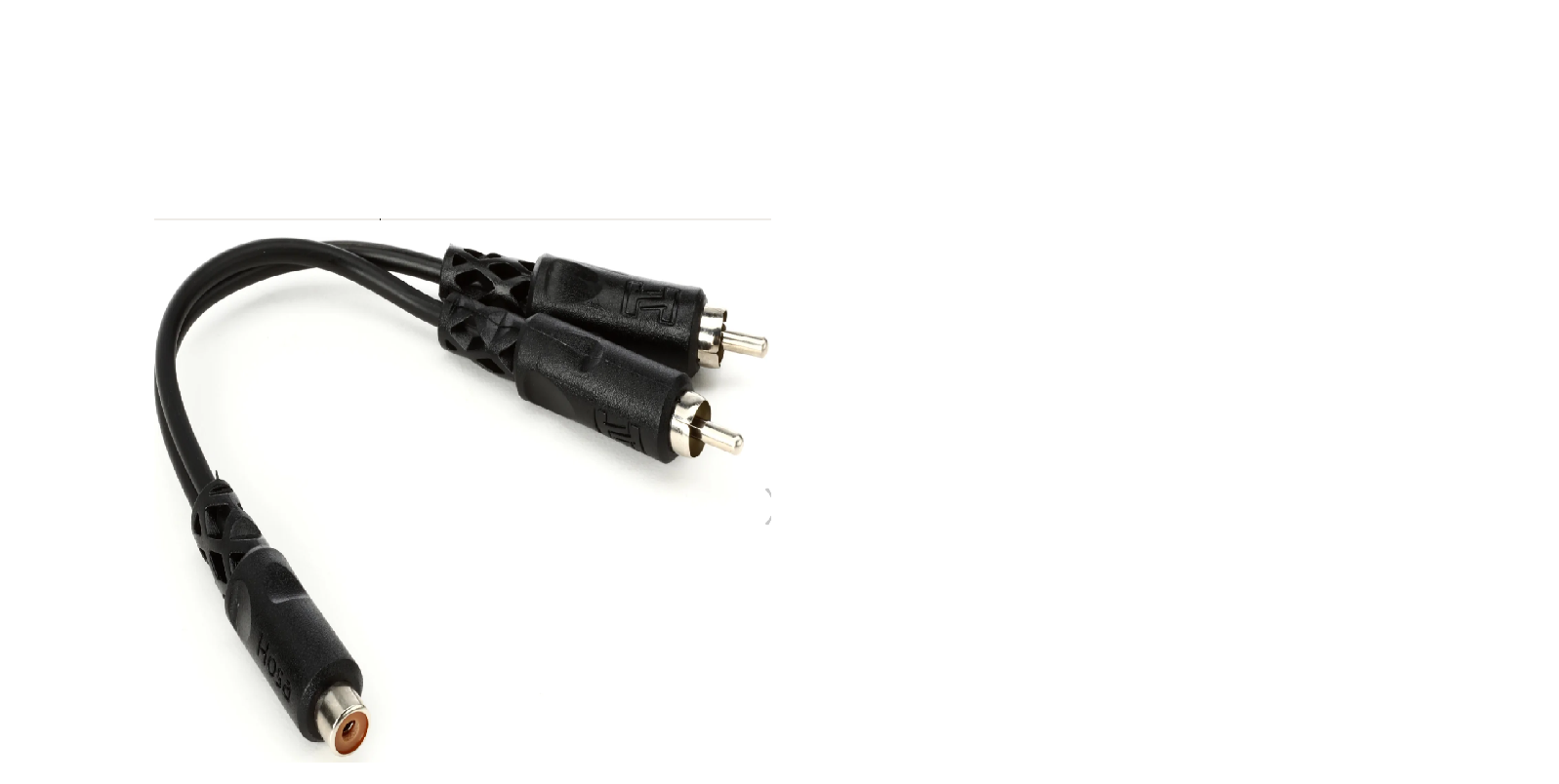 Hosa YRA-105 Y Cable - RCA Female to Dual RCA Male