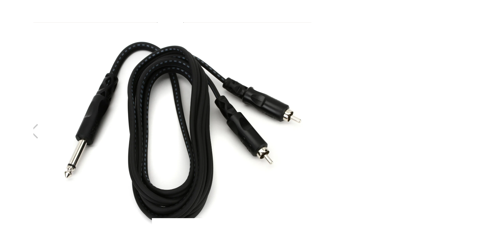 Hosa CYR-103 Y Cable - 1/4-inch TS Male to Dual RCA Male - 9 foot
