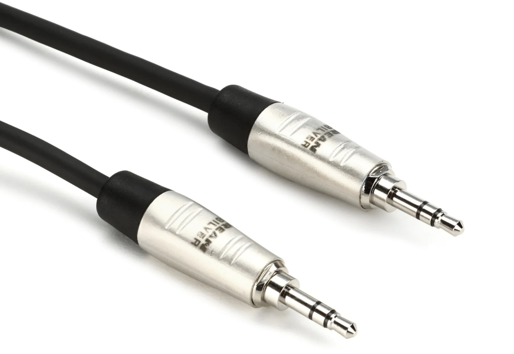 Hosa HMM-003 Pro Stereo Interconnect Cable - 3.5mm REAN TRS Male to Same - 3 foot