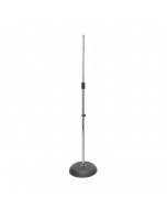 On-Stage MS7201C Round Base Mic Stand (Chrome)