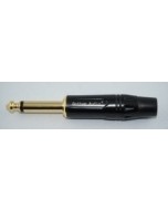 TSR-2 Mono Jack Connector Black Straight