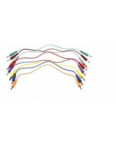 Hosa CPP-845 1/4-inch TS Male Patch Cable 8-pack - 1.5 foot (Various Colors)