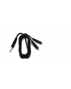 Hosa CYR-102 Y Cable - 1/4-inch TS Male to Dual RCA Male - 6 foot