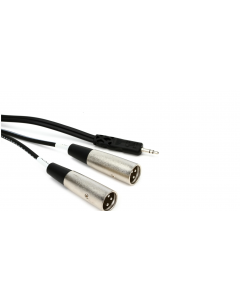 Hosa CYX-402M Stereo Breakout Cable - 3.5mm TRS Male to Dual XLR3 Male - 6.5 foot