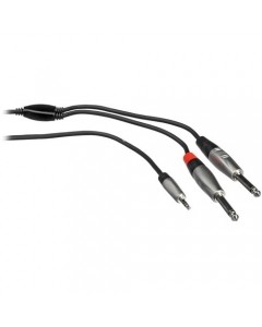 Hosa HMP-003Y Pro Stereo Breakout Cable - 3.5mm TRS Male to Dual 1/4-inch TS Male - 3 foot