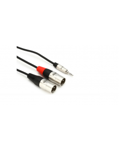 Hosa HMX-006Y Pro Stereo Breakout Cable - 3.5mm TRS Male to Dual XLR Male - 6 foot