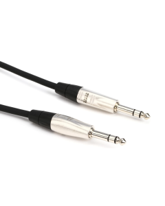 Hosa HSS-001.5 Pro Balanced Interconnect Cable - REAN 1/4-inch TRS Male to REAN 1/4-inch TRS Male - 1.5 foot