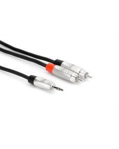Hosa Pro Stereo Breakout REAN 3.5mm TRS to Dual RCA