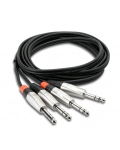 Hosa Pro Stereo Interconnect Dual REAN 1/4" TRS to Same