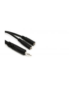 Hosa YMM-232 Y Cable - 3.5mm TRS Male to Dual 3.5mm TRS Female