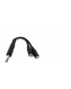 Hosa YMP-234 Y Cable - 1/4 inch TRS Male to Dual 3.5mm TRS Female