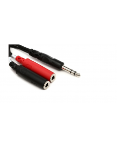 Hosa YPP-117 Stereo Breakout Cable - 1/4 inch TRS Male to Left and Right 1/4 inch TS Female