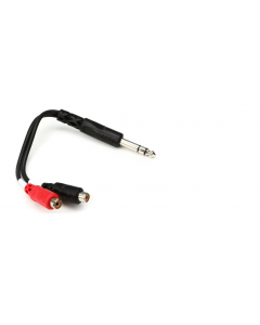 Hosa YPR-102 Stereo Breakout Cable - 1/4 inch TRS Male to Left and Right RCA Female