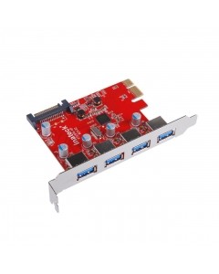 Inateck 4-Port USB 3.0 PCI-E Card for PC/Mac Pro