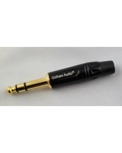 TSR-3 Stereo Jack Connector Black Straight