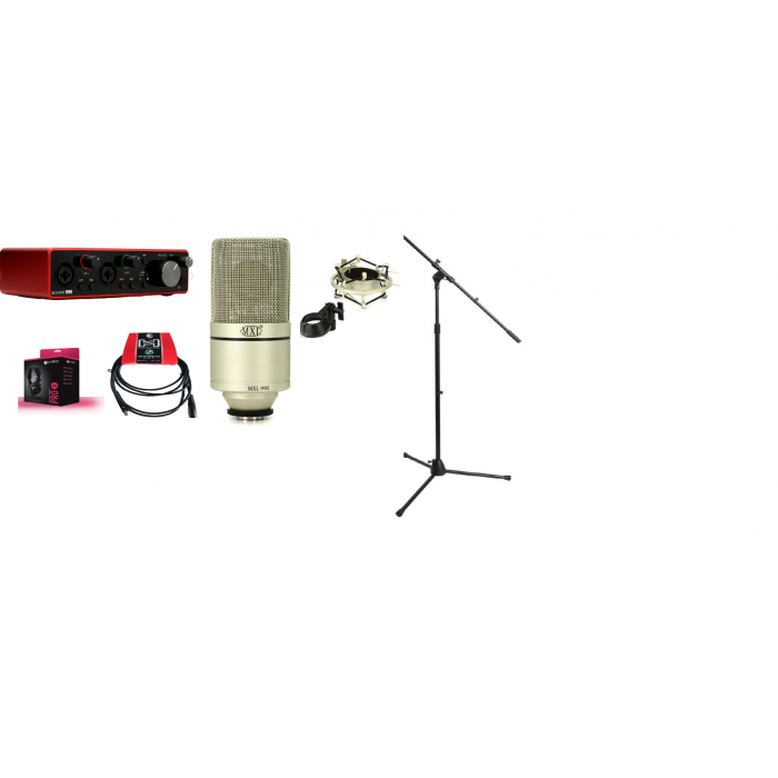 COMBO THU ÂM FOCUSRITE 2I2 GEN 3 + MXL 990 + HOSA 1M5 + HEADPHONE PRODIPE 580+on-stage 7701b TRỊ GIÁ 9.300.000 GIẢM CÒN 7.000.000