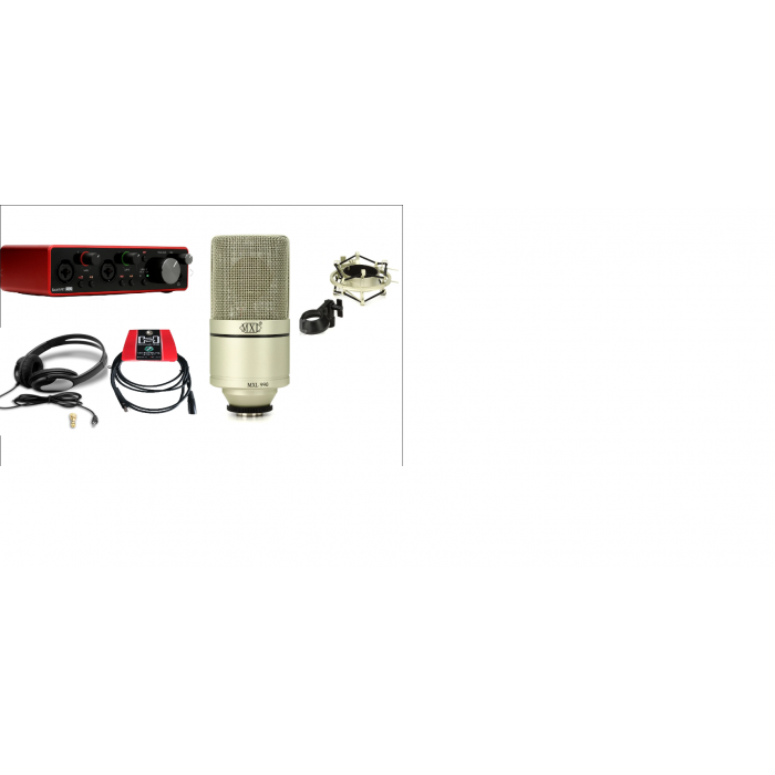 COMBO THU ÂM FOCUSRITE 2i2 GEN 3 + MXL 990 + HOSA 1M5 + HOSA STEREO HEADPHONES SUPRA-AURAL TRỊ GIÁ 7.600.000 GIẢM CÒN 5.800.000