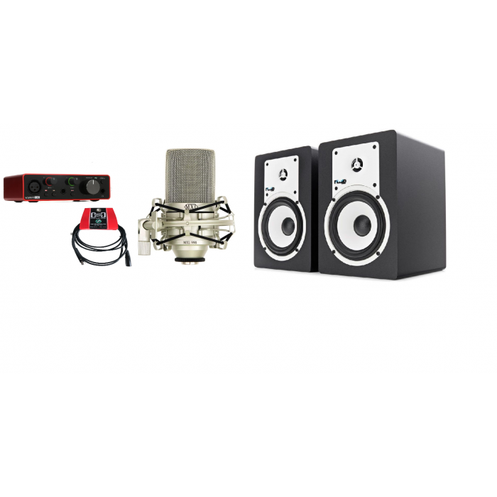 COMBO THU ÂM FOCUSRITE SOLO GEN 4 + MXL 990 + HOSA 1M5 + Loa Fluid audio C5 trị giá  11.000.000 giảm còn 9.700.000