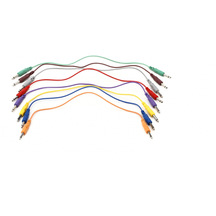 Hosa CPP-845 1/4-inch TS Male Patch Cable 8-pack - 1.5 foot (Various Colors)
