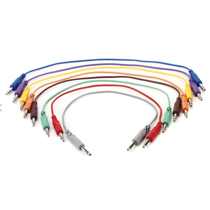 Hosa CSS-890 1/4-inch TRS Male to 1/4-inch TRS Male Patch Cable 8-pack - 3 foot (Various Colors)