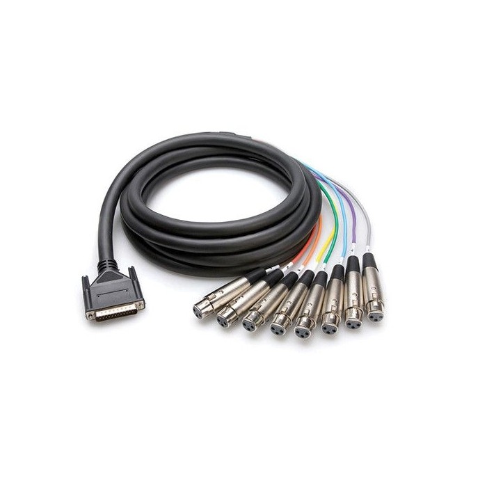 Hosa DTF-804 8-channel DB25 to XLR Female Snake - 4m