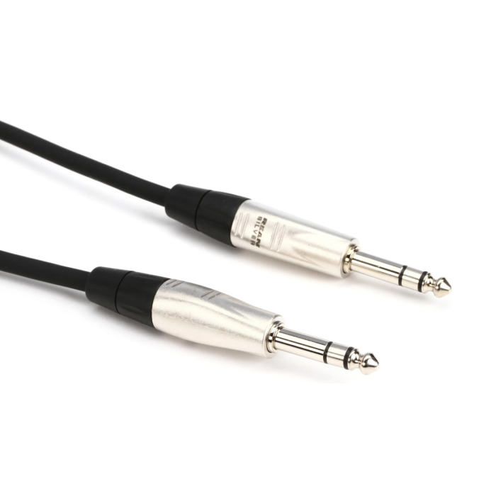 Hosa HSS-001.5 Pro Balanced Interconnect Cable - REAN 1/4-inch TRS Male to REAN 1/4-inch TRS Male - 1.5 foot
