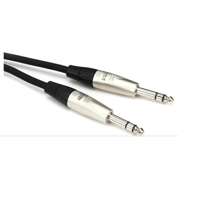 Hosa HSS-010 Pro Balanced Interconnect Cable - REAN 1/4-inch TRS Male to REAN 1/4-inch TRS Male - 10 foot