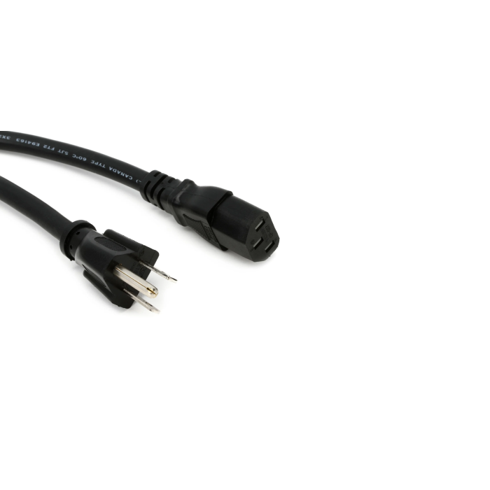 Hosa Power Cord IEC C13 to NEMA 5-15P-8'
