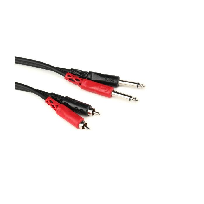 Hosa Stereo Interconnect Dual 1/4" TS to Dual RCA-6.5'