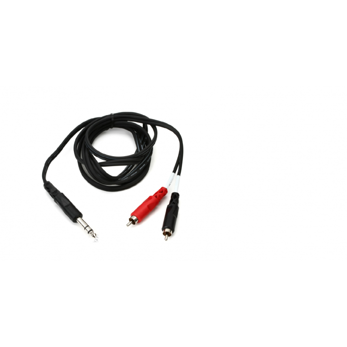 Hosa TRS-204 Insert Cable - 1/4-inch TRS Male to Dual RCA Male L/R - 12 foot
