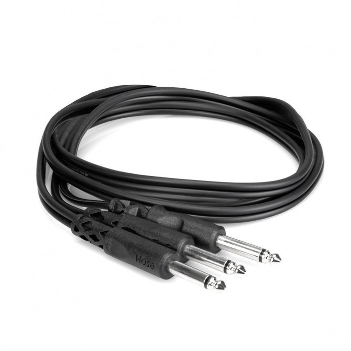 Hosa Y Cable 1/4" TS to Dual 1/4" TS