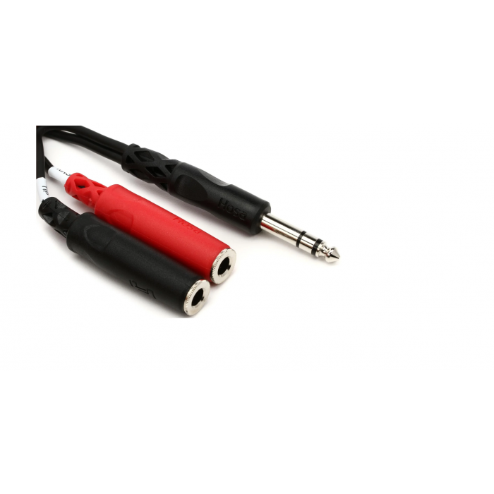 Hosa YPP-117 Stereo Breakout Cable - 1/4 inch TRS Male to Left and Right 1/4 inch TS Female