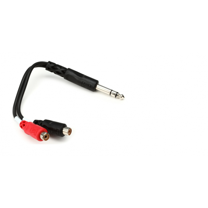 Hosa YPR-102 Stereo Breakout Cable - 1/4 inch TRS Male to Left and Right RCA Female