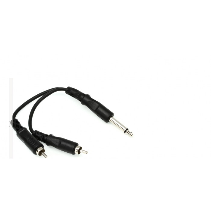 Hosa YPR-124 Y Cable - 1/4 inch TS Male to Dual RCA Male