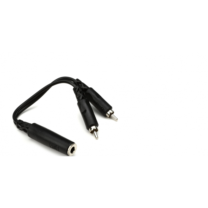Hosa YPR-131 Y Cable - 1/4 inch TS Female to Dual RCA Male