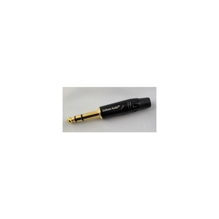 TSR-3 Stereo Jack Connector Black Straight